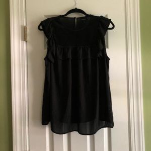 Black sheer sleeveless blouse